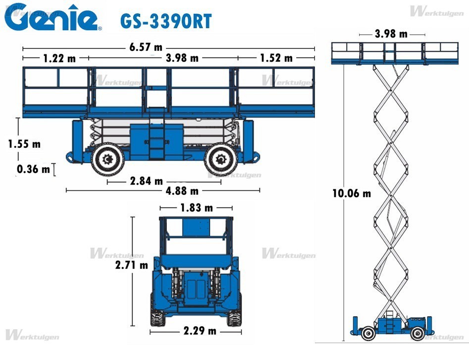 xe nâng người 12m địa chình GS 3390 RT