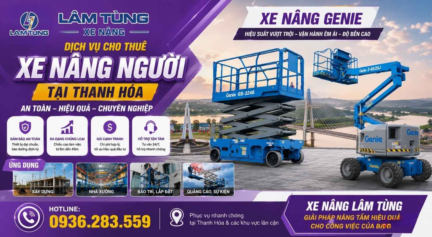 cho thuê xe nâng người tại thanh hóa