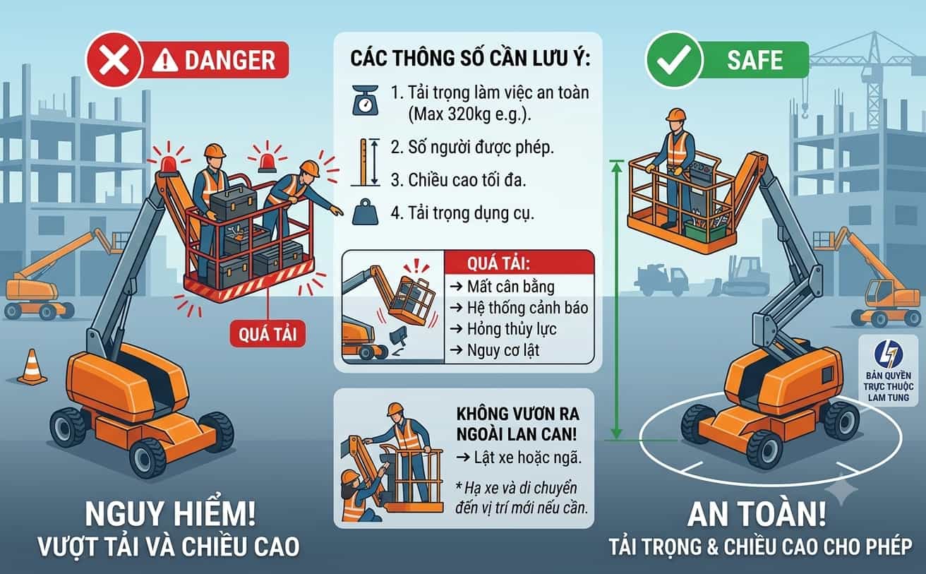 vận hành xe nâng người an toàn