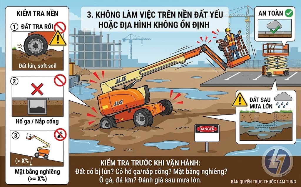 vận hành xe nâng người an toàn - xe nâng Lâm Tùng