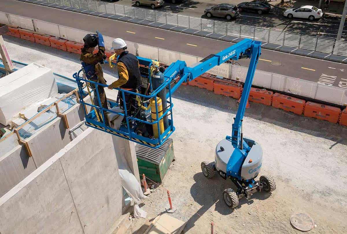 Cọc giới hạn xe nâng người 
