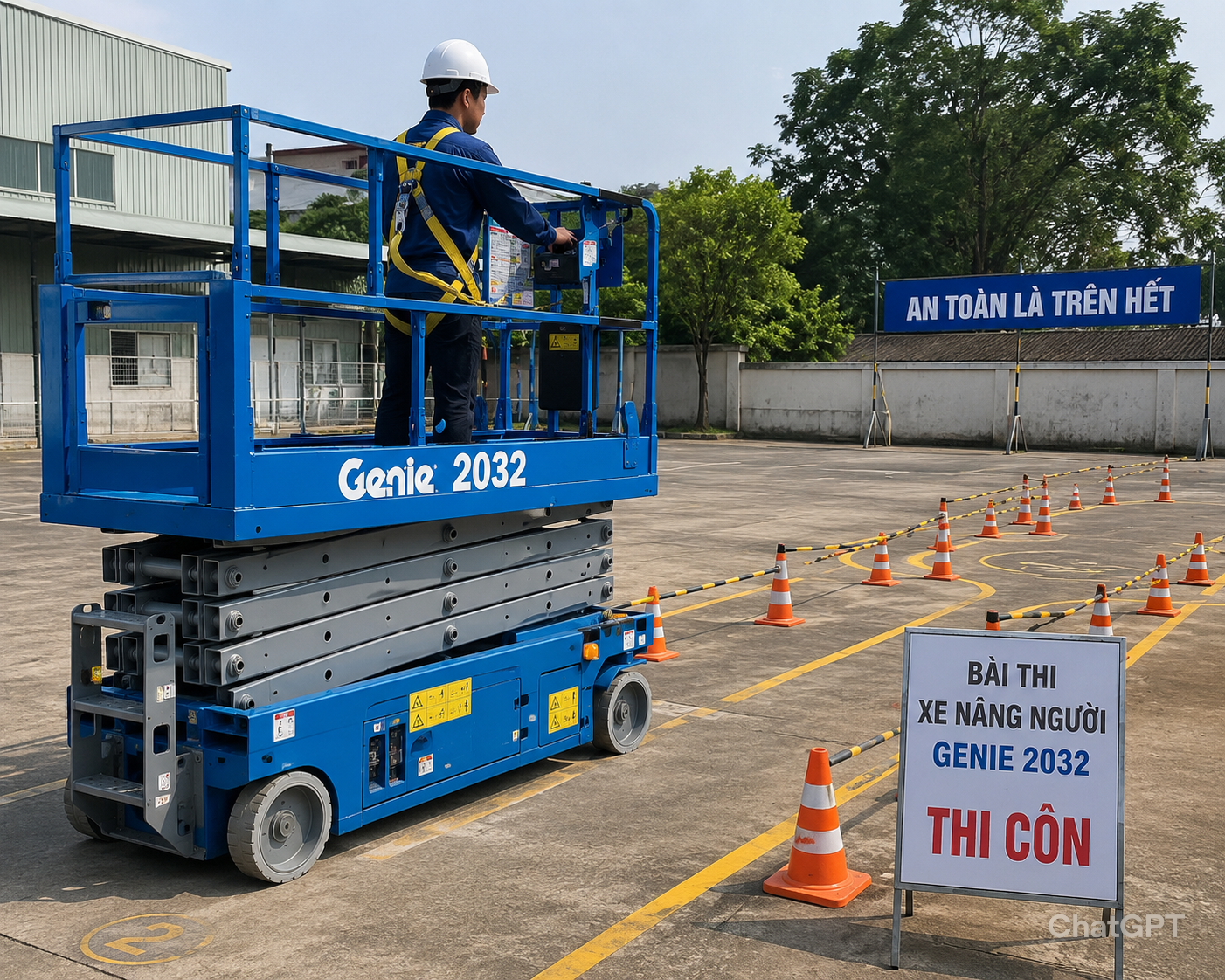 xe-nang-nguoi-8m Xe nâng người 8m sàn nhỏ genie 2032