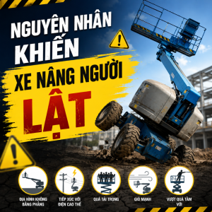 Nguyên Nhân Khiến Xe Nâng Người Bị Lật